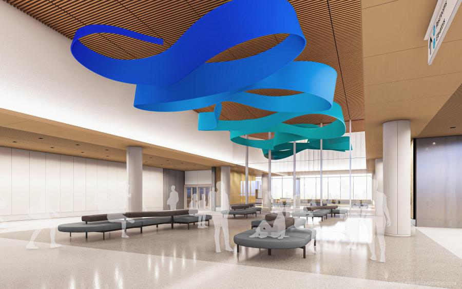 Huether’s ‘The River’ Selected for Public Art Installation  In New Des Moines International Airport Terminal